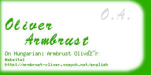 oliver armbrust business card